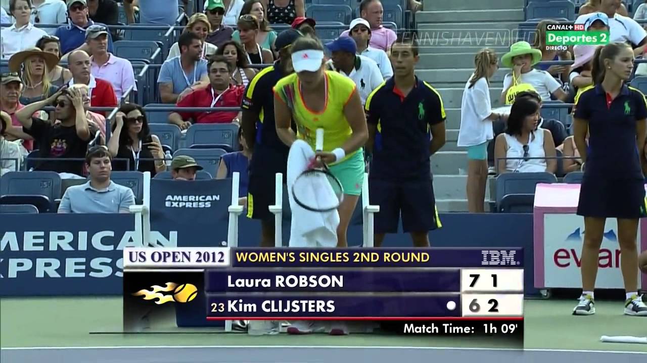 Laura Robson vs Kim Clijsters | US Open 2012 - R2