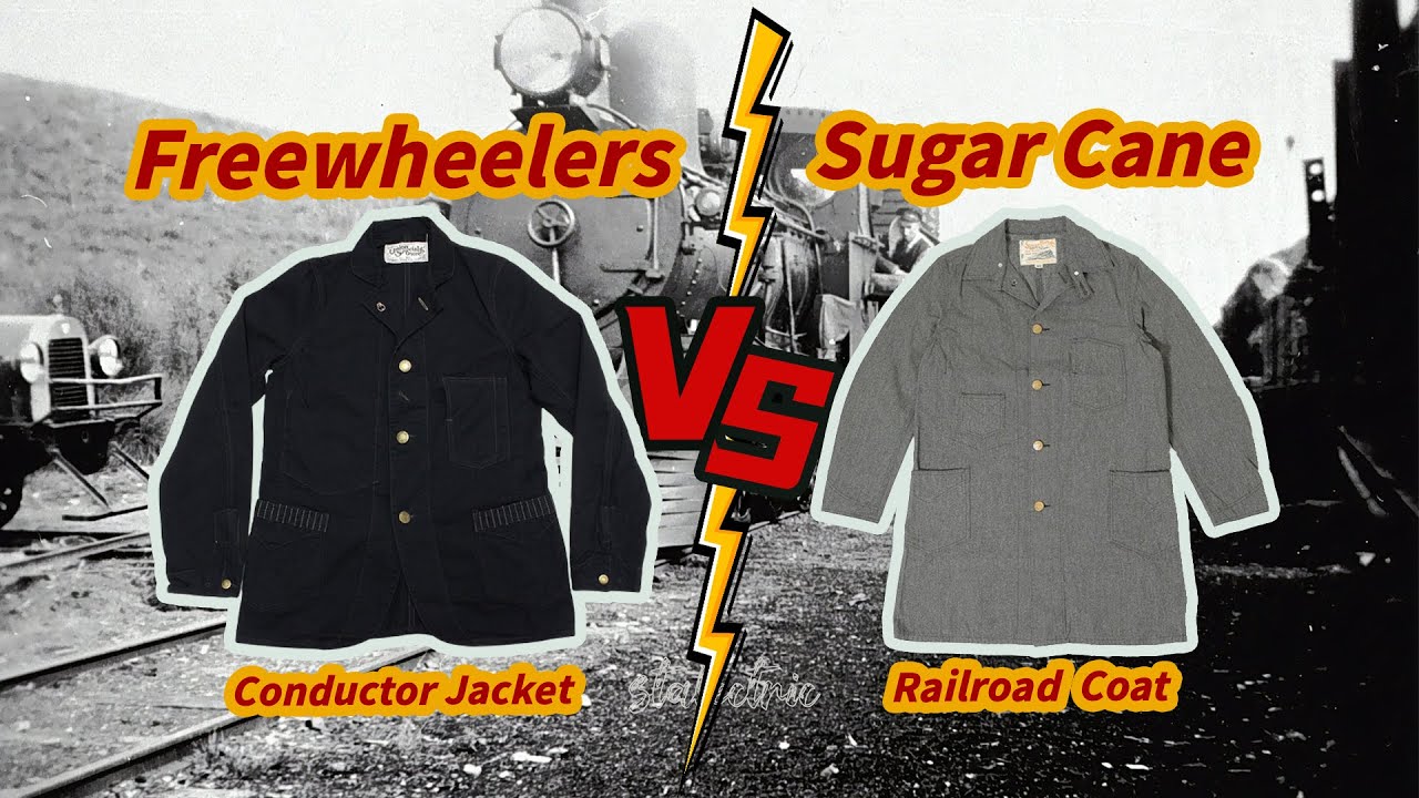 Freewheelers conductor jacket vs Sugar Cane railroad coat
