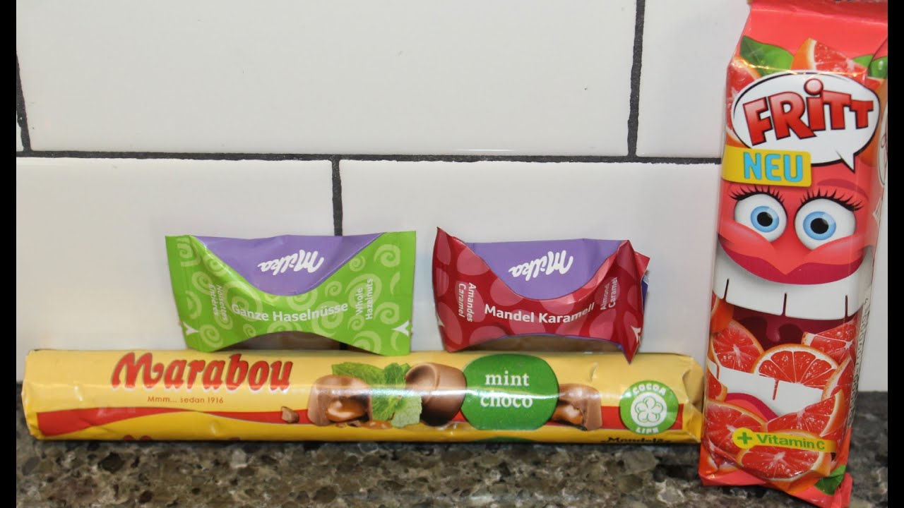Milka Whole Hazelnut & Almond/Caramel, Marabou Mint Choco and Fritt Grapefruit Review