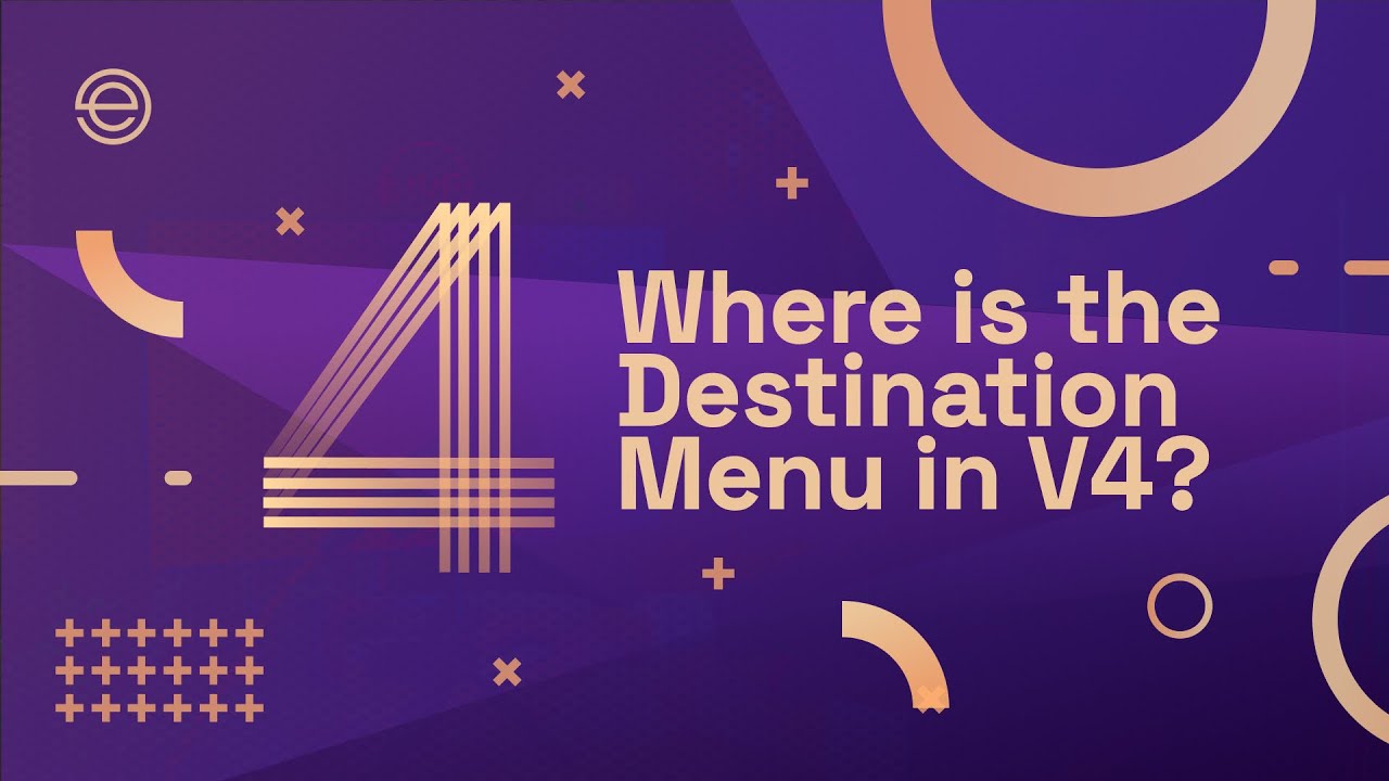 Where is the Destination Menu in Ecamm v4?