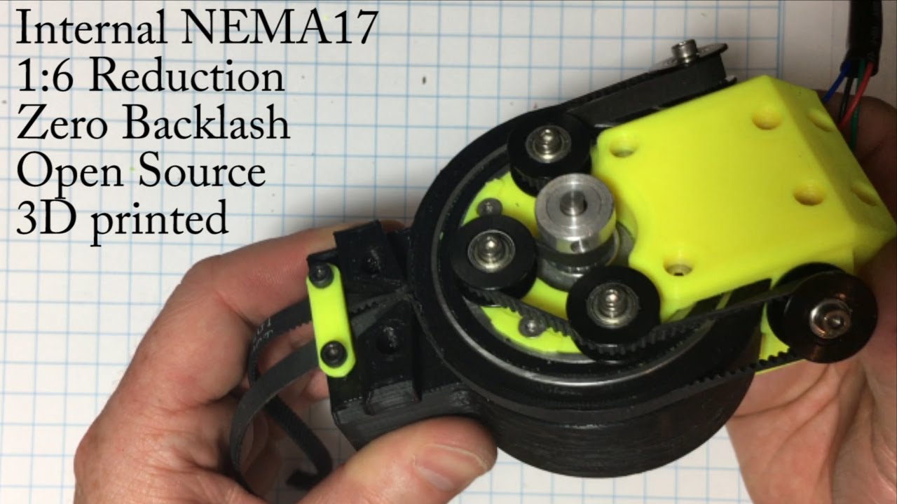 Timing Belt reduction with internal NEMA17