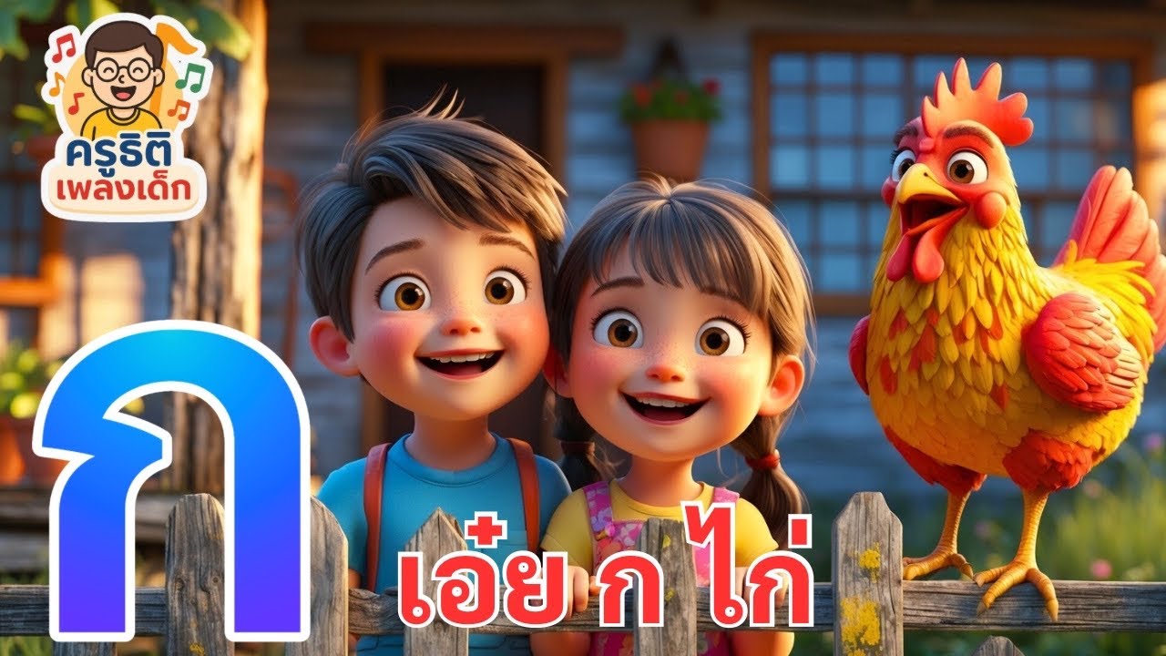 เพลงเด็ก ก เอ๋ย ก ไก่ (ก-ฮ) แบบดั้งเดิม 2568  | การ์ตูน 3D Thai Alphabet #เพลงเด็ก #เพลงอนุบาล