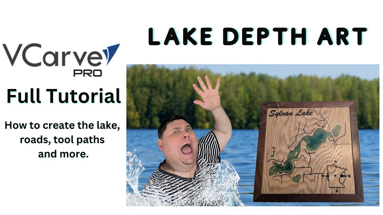 Vcarve Pro Tutorial: Lake Depth Wall Art CNC Woodworking