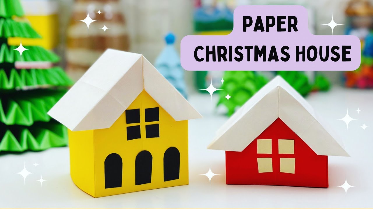DIY MINI PAPER  Christmas HOUSE / Paper Craft / Origami  House DIY / Paper Craft Easy / House DIY
