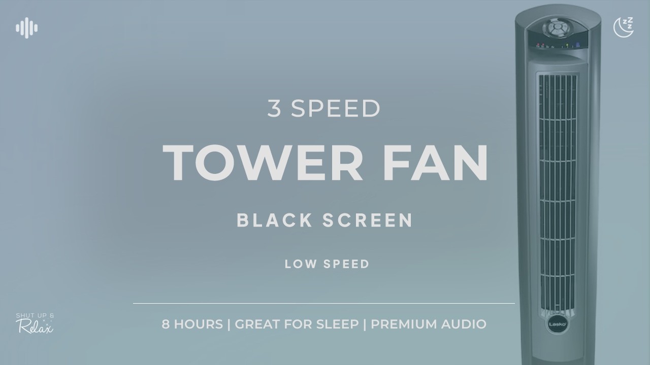 Tower Fan Noise | Relaxing Sleep Sound (8 Hours) | Black Screen