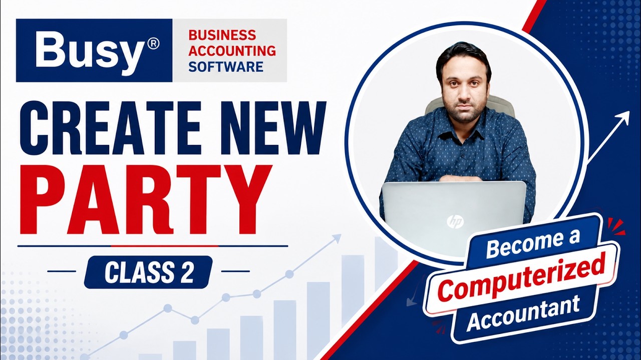 How to Create Party In Busy Accounting Software | Creating Party