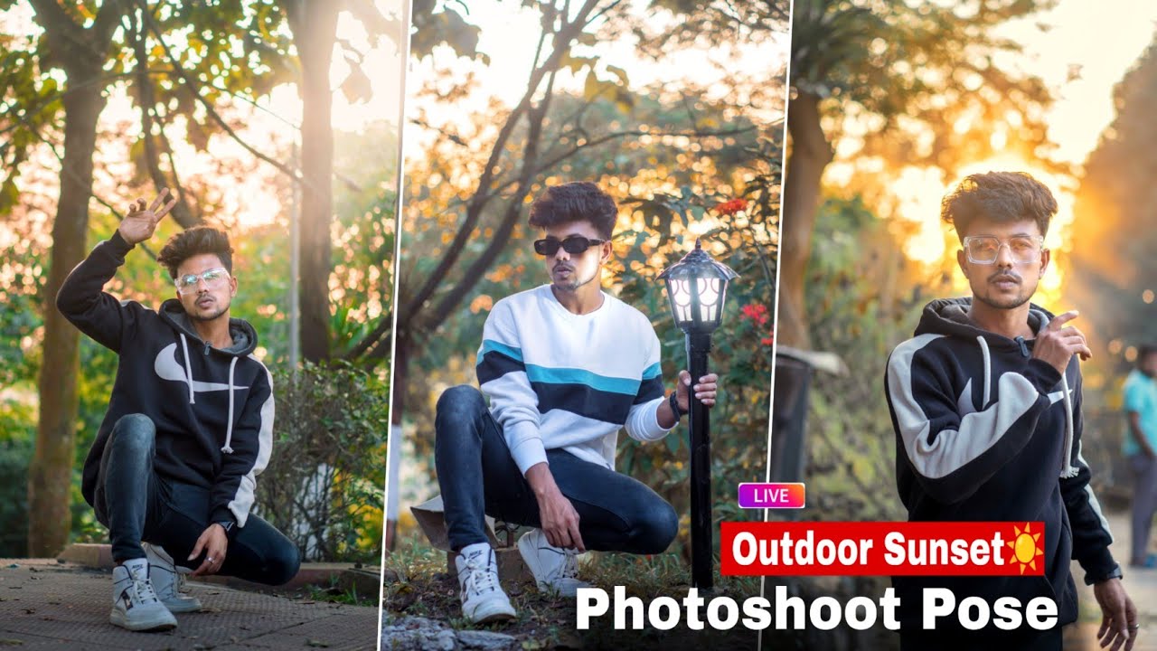 Outdoor Sunset Photoshoot Pose | Sunset Photoshoot tips & tricks | poses for photoshoot |DavidEditor