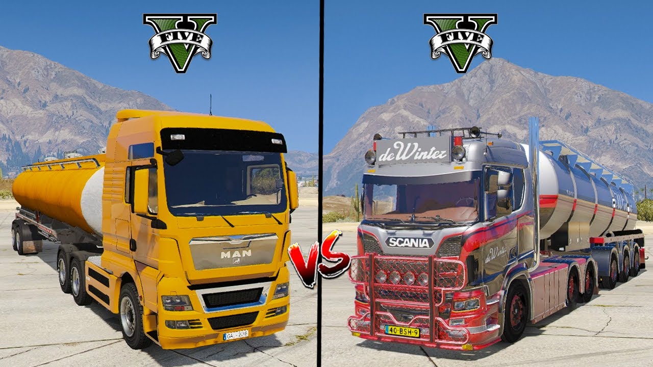GTA 5 MAN TRUCK VS GTA 5 SCANIA TRUCK - WHICH IS BEST ?