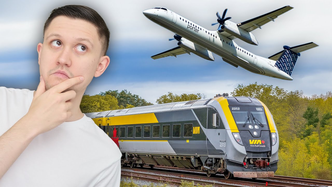 PLANE vs TRAIN - Toronto to Montreal RACE