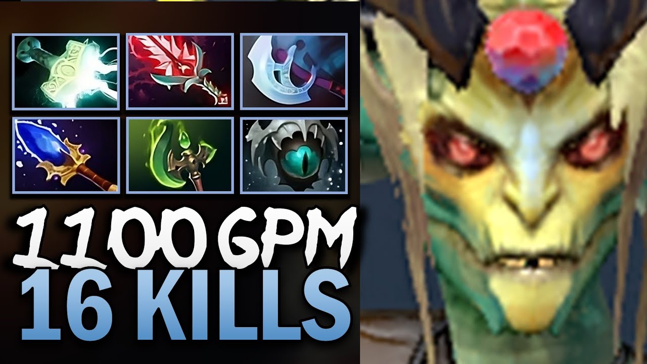 Геймплей Медузы с 16 убийствами и Парасмой — Dota 7.39