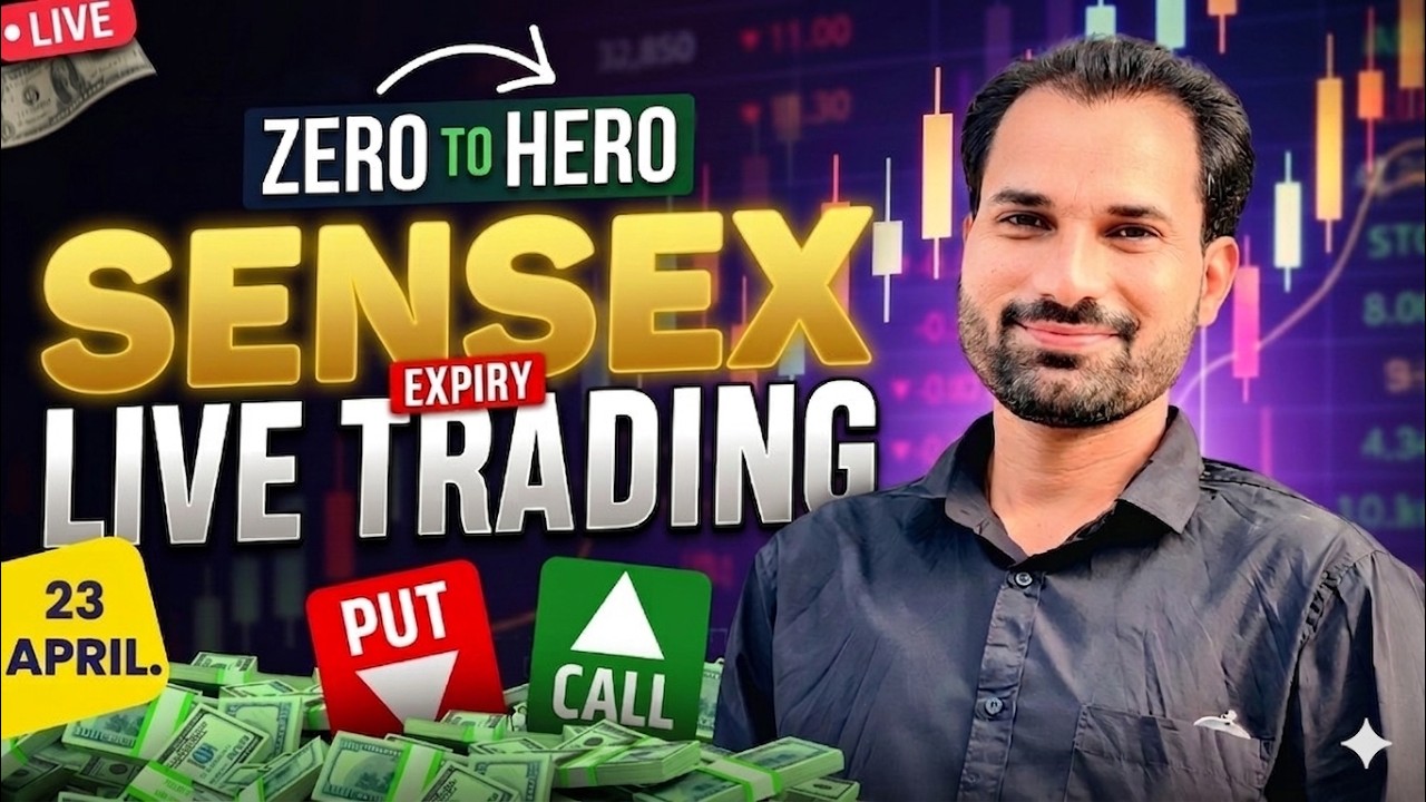 🔥Sensex Expiry live Nifty Live | 23 April  LIVE Market | Krishna bull live 🚀📉