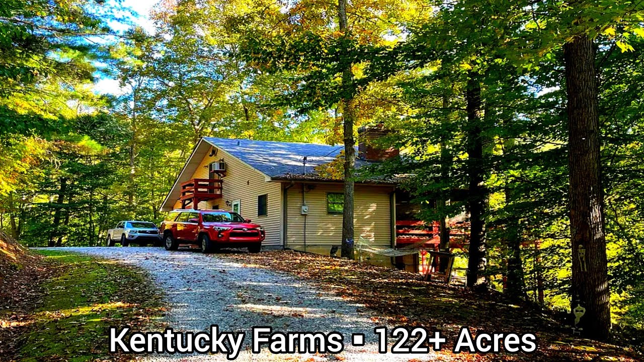 Kentucky Farms For Sale | 122+ Acres | Kentucky Land For Sale | 8 Acre Lake | Lake Cabins For Guests