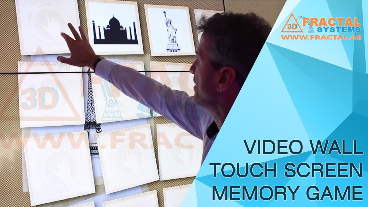 Video Wall Touch Screen Memory Game