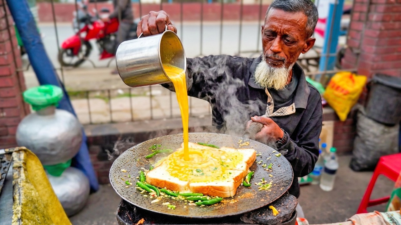 King Size Swan Egg Sandwich! Egg Stuffed Combination Bread Toast | Bangladeshi Street Food