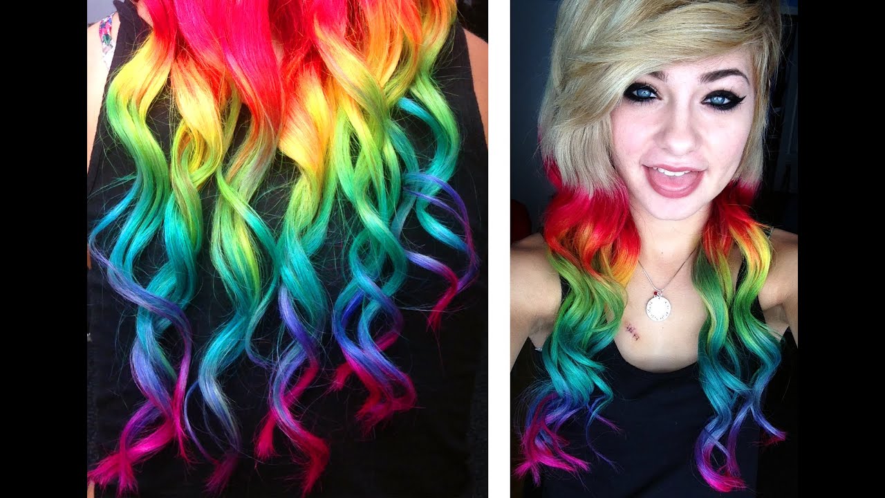 Dying my Hair RAINBOW | HeyThereImShannon