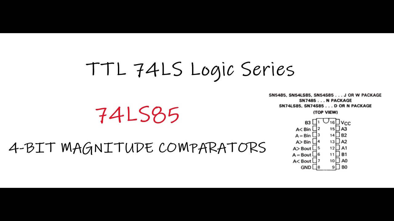 A Look At TTL Logic Chips 74LS85 4 Bit Magnitude Comparators