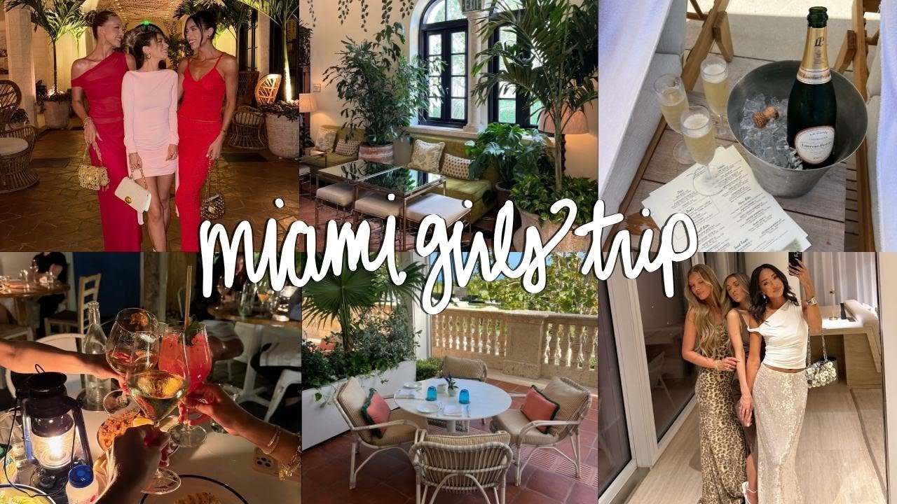 miami vlog: girls trip with tarte! beach days, the best food & galentines day