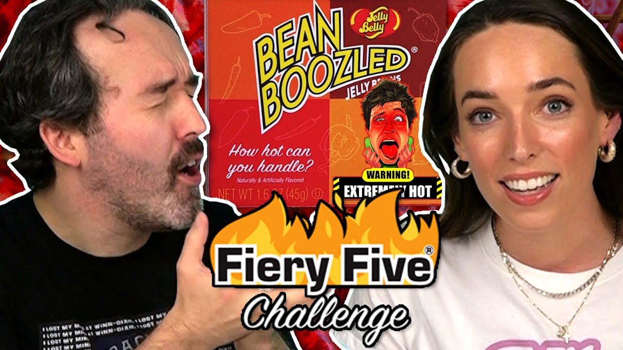 Irish People Try The Fiery Five Challenge (Spicy Beanboozled!)