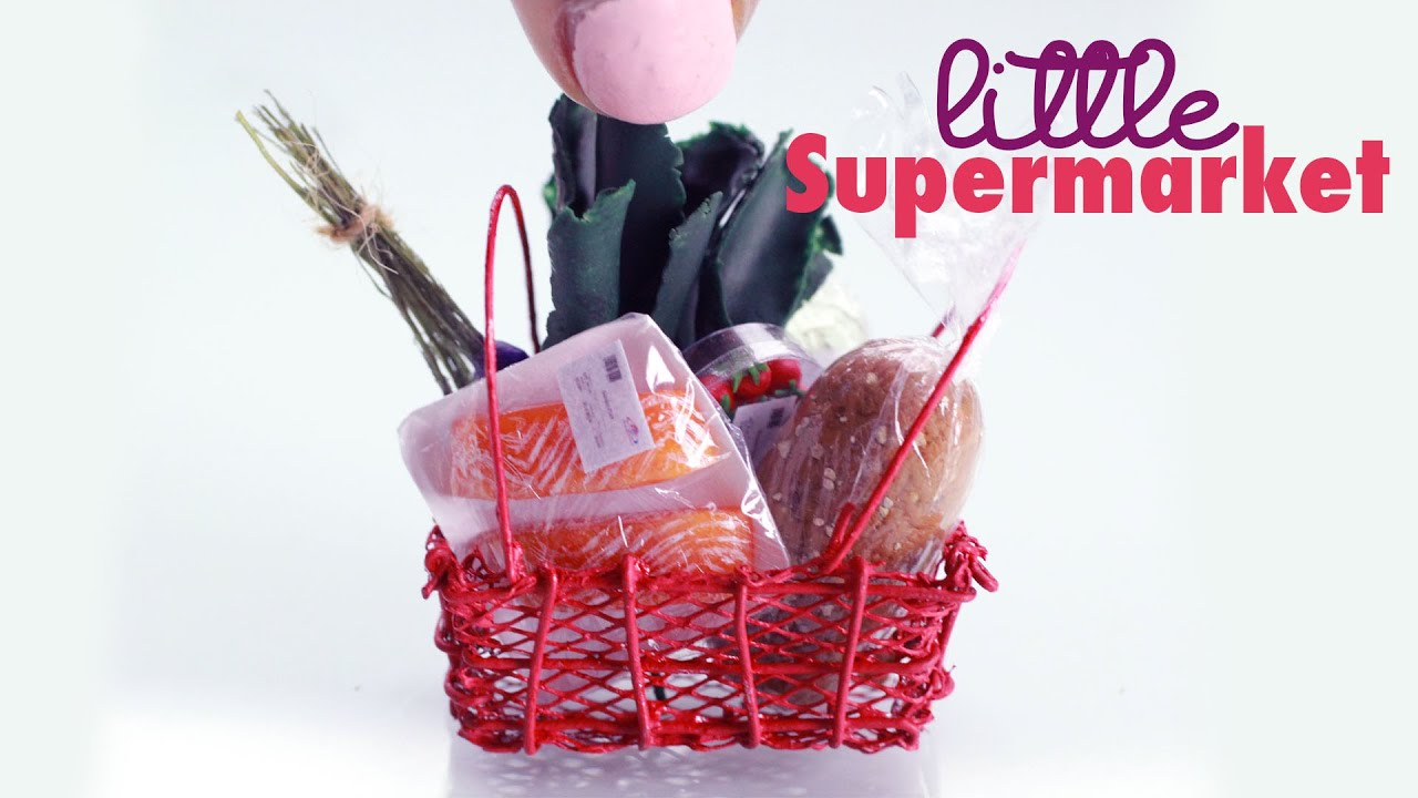 Shopping Baskets & Groceries : Polymer Clay Tutorial : 1/12th Scale Miniature