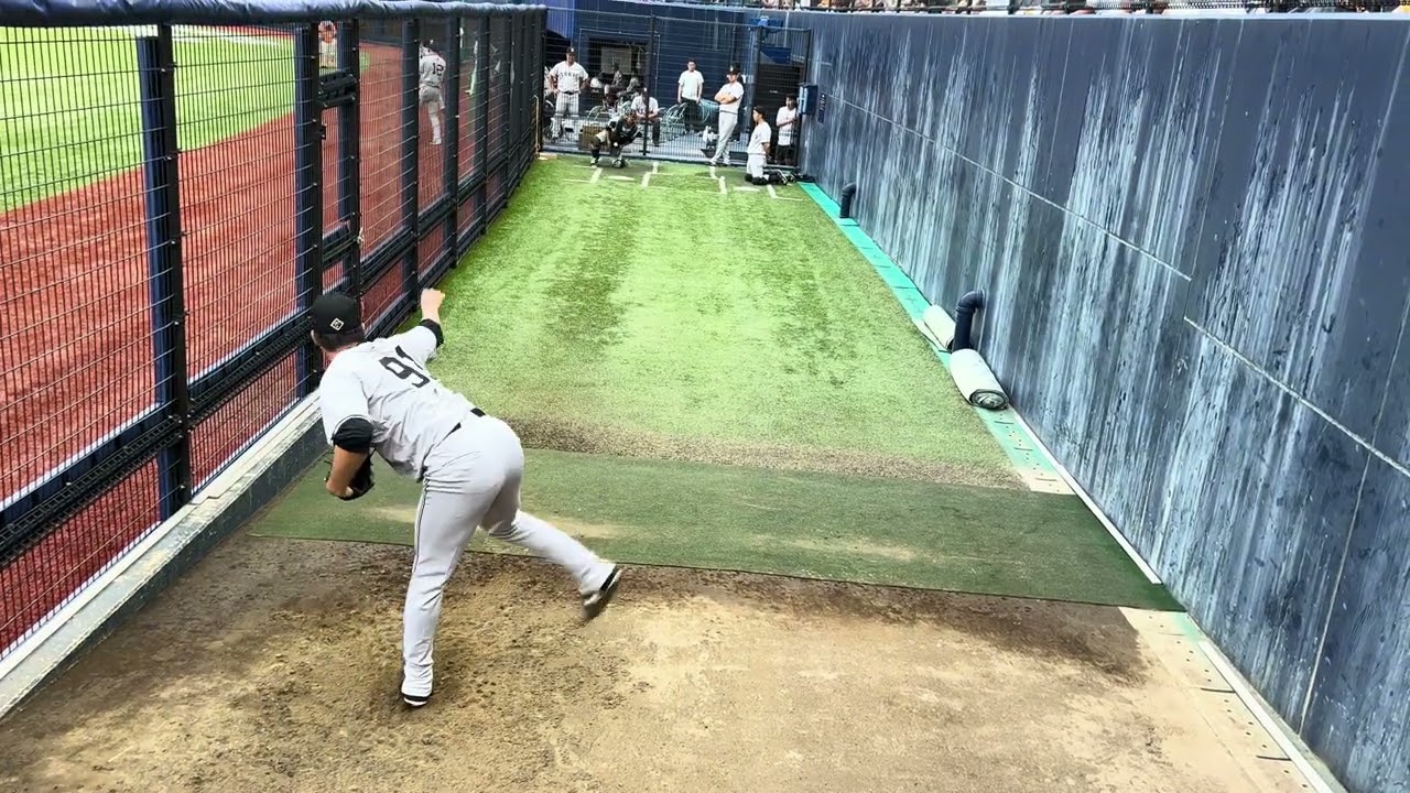 2024.7.31 堀田賢慎 試合前ブルペン投球