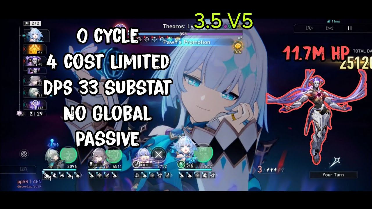 [3.5 V5] l Cerydra & Anaxa | 0-Cycle | MoC 12 | 4 Cost Limited | 33 Substat l No Global Passive 