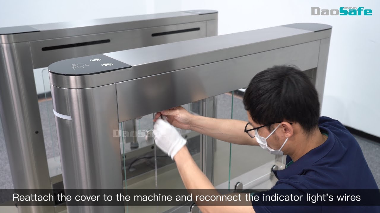 Daosafe DS212D Optical Swing Turnstile Installation Steps