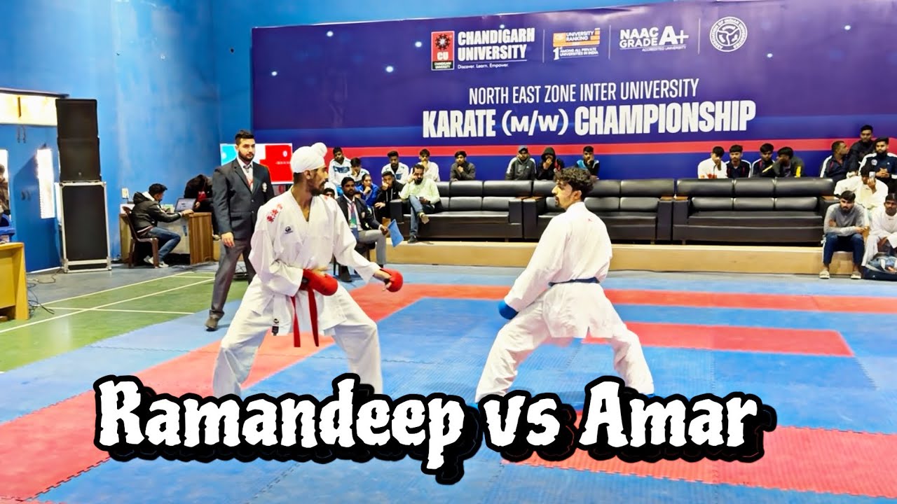 Amar vs Ramandeep | North East Zone University Karate Championship #karatetemple
