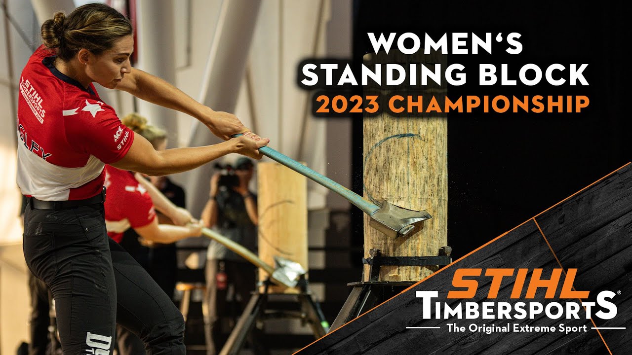 Women's Standing Block Chop - 2023 STIHL TIMBERSPORTS® Championship