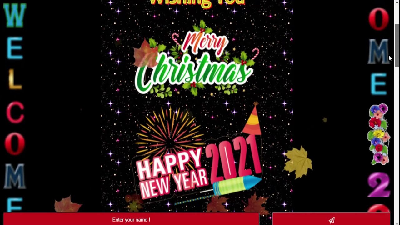 Merry Christmas Wishing Script Website link Free Download 2021 New Year Pro Script 😃💝💫💥🎆🎇🎈🎊🎉✨🎄