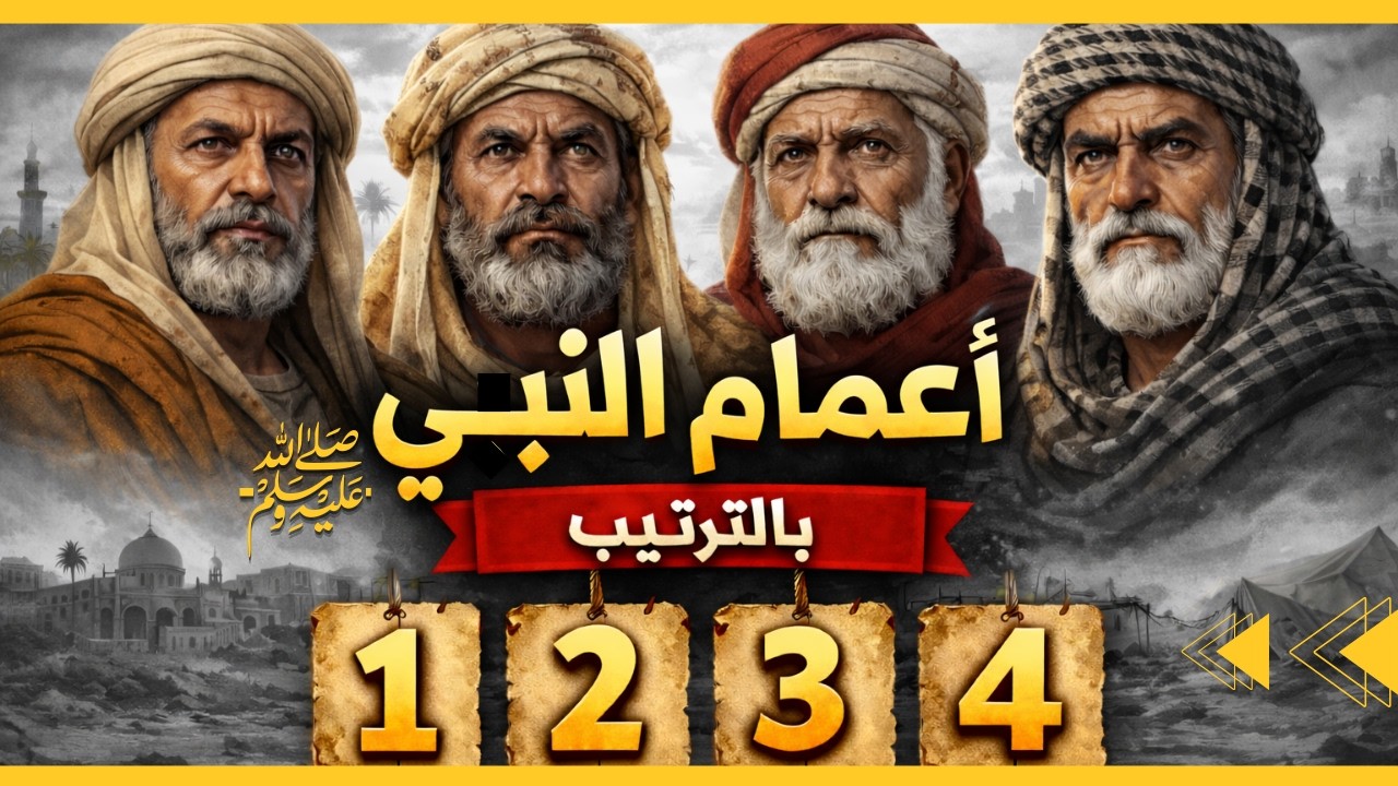تعرف على اعمام النبي ﷺ الـ 11 بالترتيب ! تفاصيل لا يعرفها كثيرون عن ابناء عبد المطلب