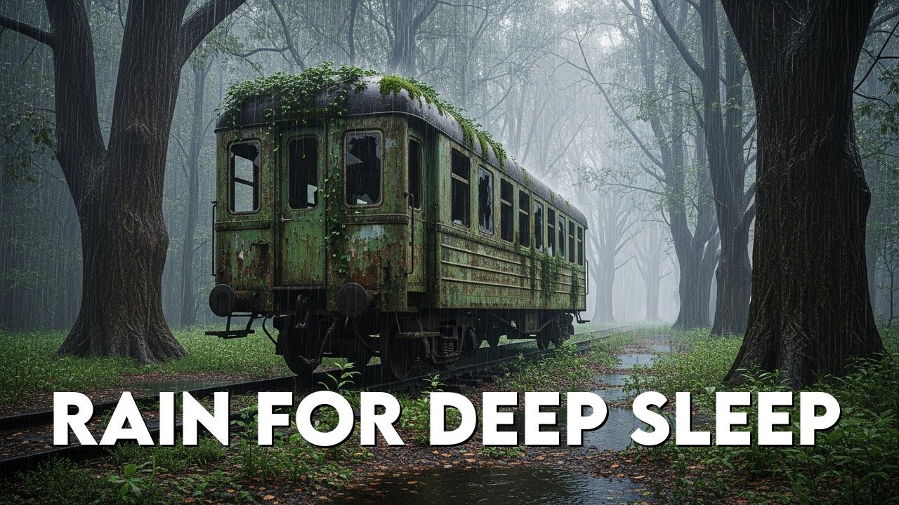 Rain Sounds for Sleep | Forest Train Sleeper Morning – Steady Rain