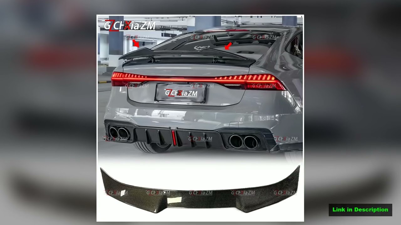 For 20192025 Audi A7 S7 RS7 C8 Bat Style Spoiler Carbon Fiber Material Trunk Lid Decoration Kit