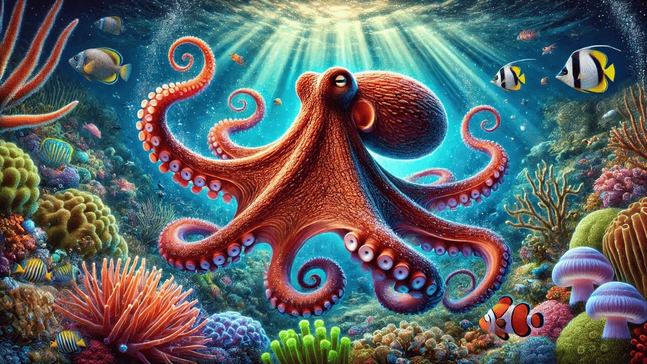 🐙 Sukella &Auml;lykk&auml;iden Mustekalojen Maailmaan! 🌊 | Hauskat El&auml;imet Lapsille 🧠✨
