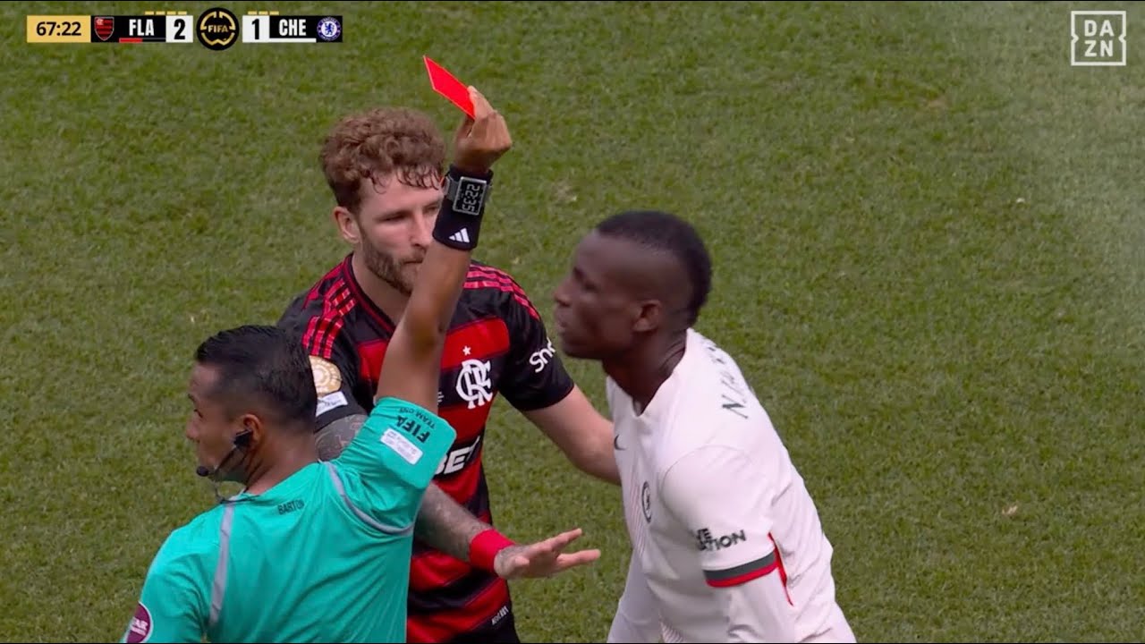 Cucurella and Caicedo React to Jackson&rsquo;s Red Card in Flamengo Defeat