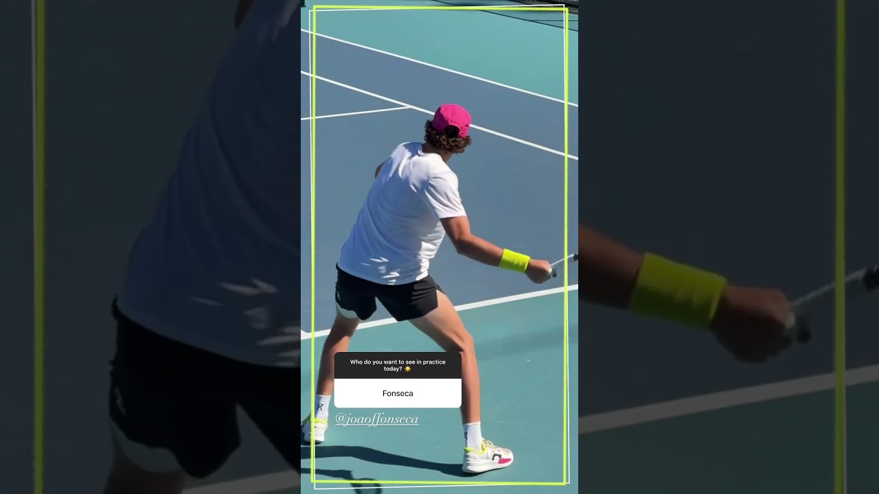 Fonseca Forehand Slow Motion | Miami Open 2025 Practice Session#fonseca #miamiopen #tennispractice