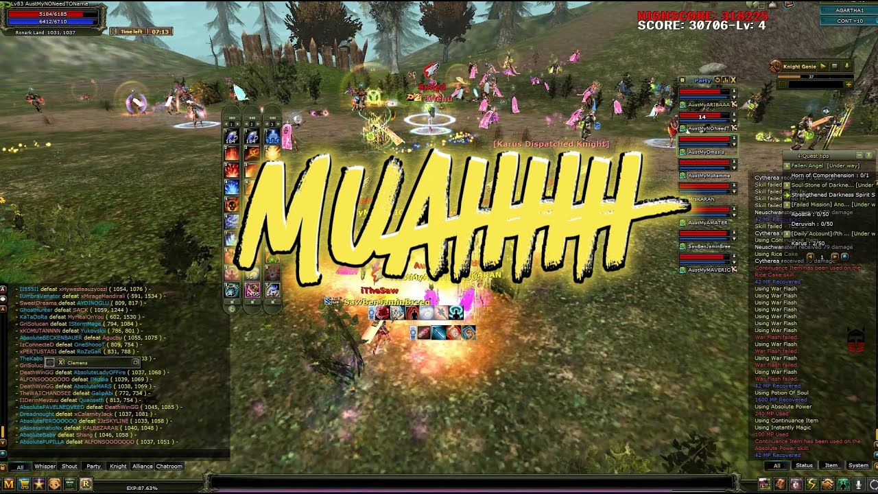 AGARTHA - 8 ADET CULLUK MAGE PK - TEK NOVADA GÖREV BİTİYOR - SESLİ | KNİGHT ONLİNE