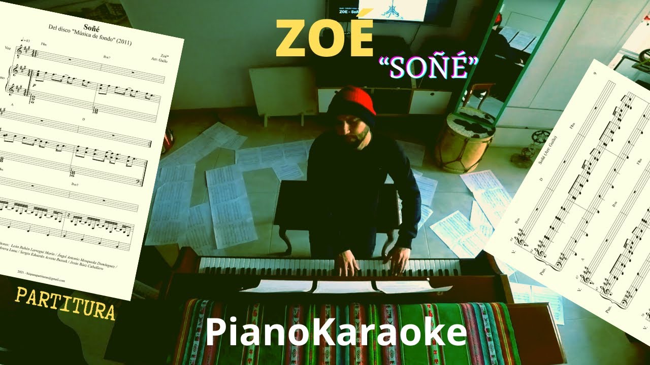 Zoé- Soñé (Partitura + PianoKaraoke)