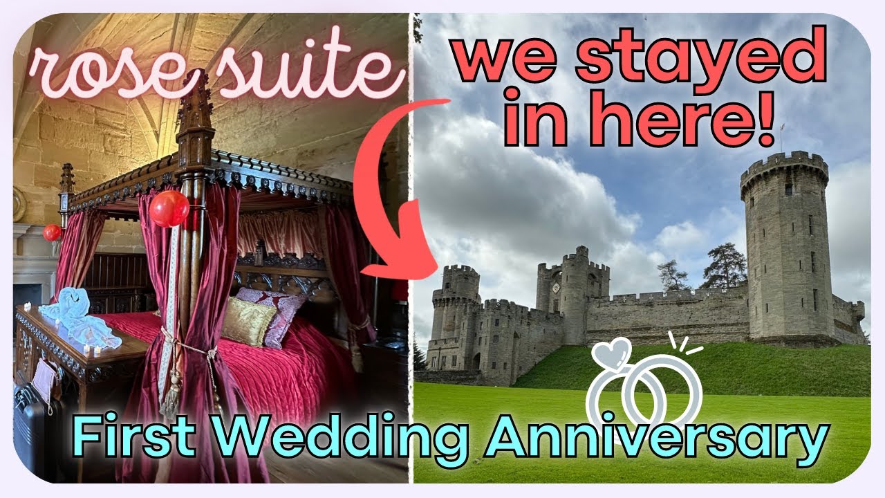 🏰 We slept in a CASTLE! Birmingham & Warwick Castle - First Wedding Anniversary Trip! 💍