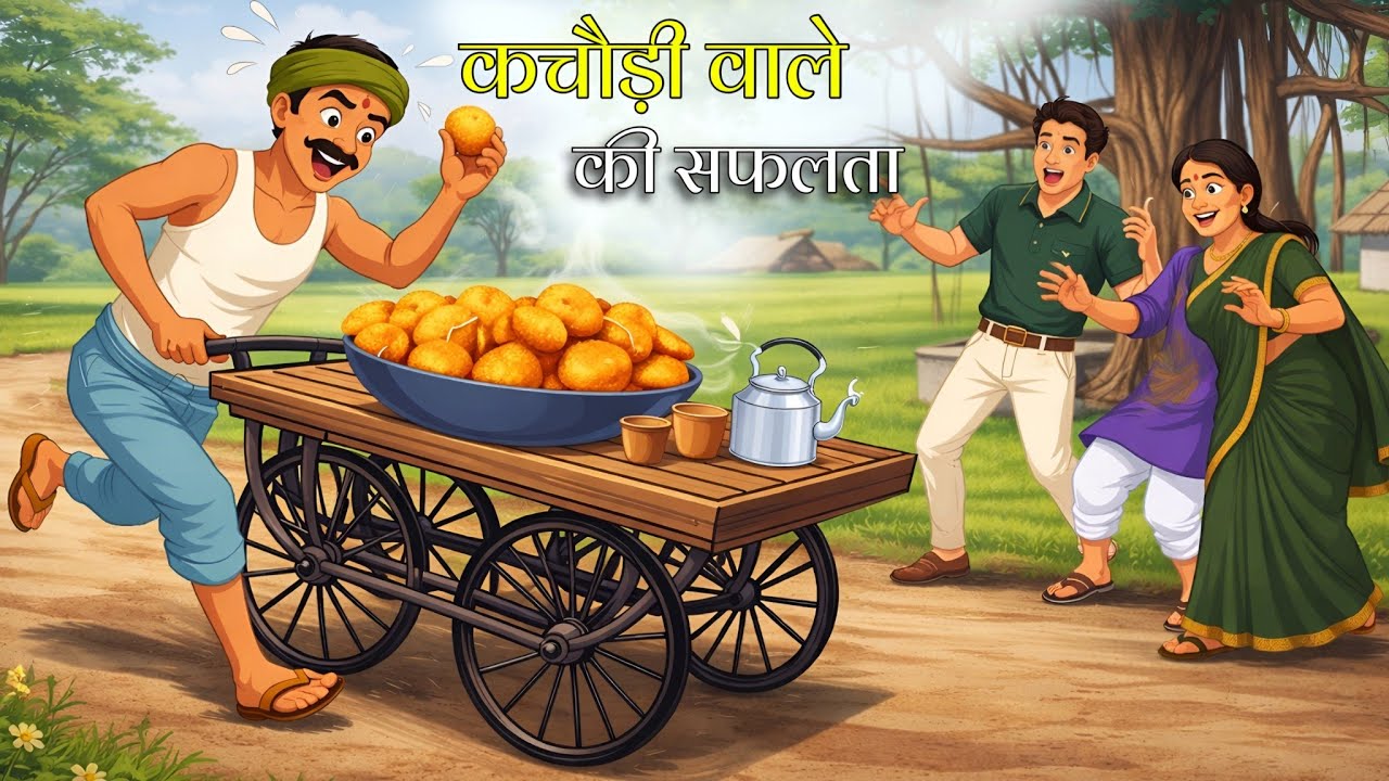 गाँव के कचौड़ी वाले की Success Story | Hindi Moral Cartoon | khaniya 