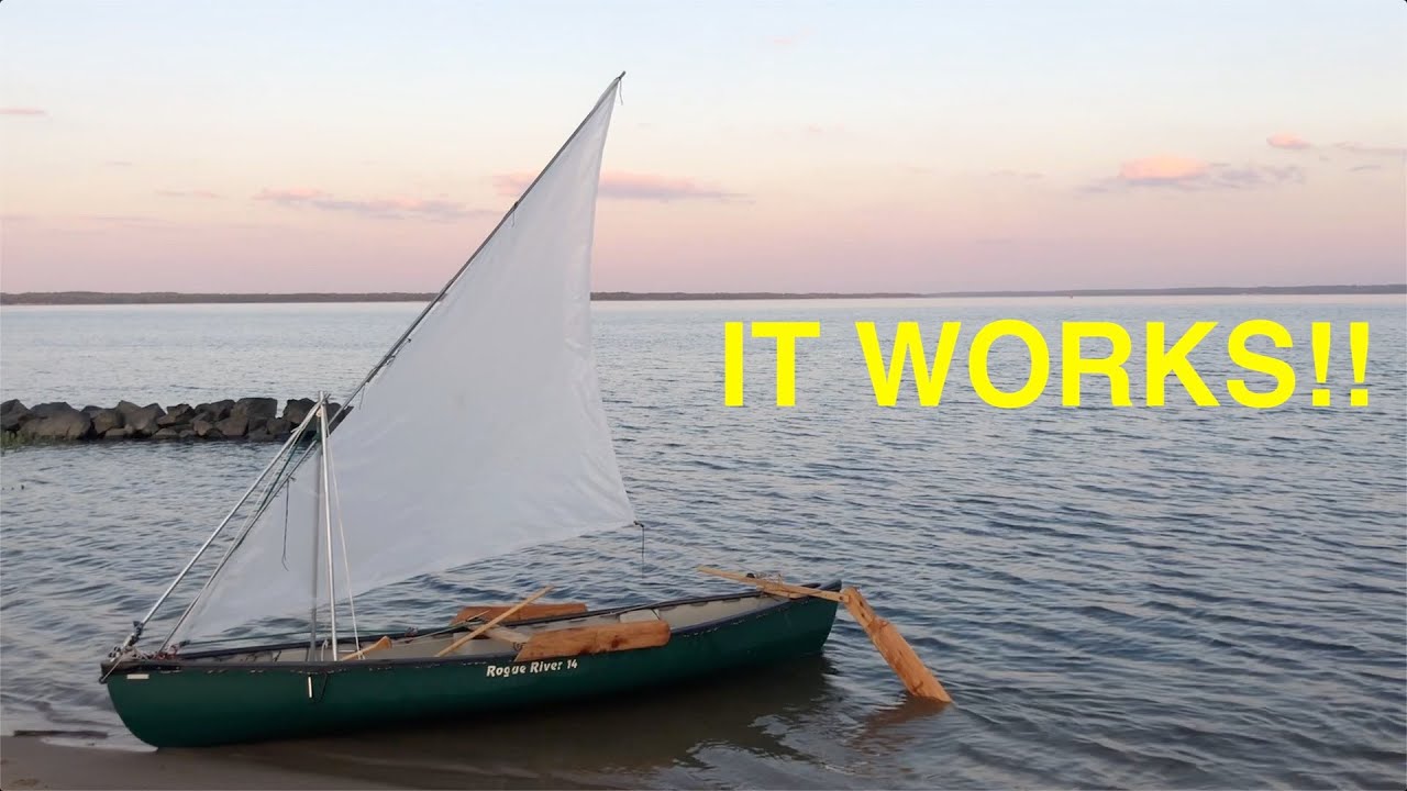 Sail Canoe Maiden Voyage!