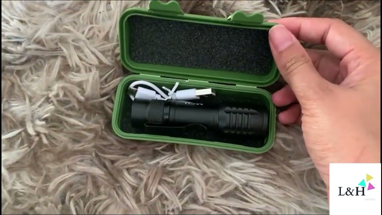 Mini Lanterna T&aacute;tica Police Usb Recarreg&aacute;vel Profissional