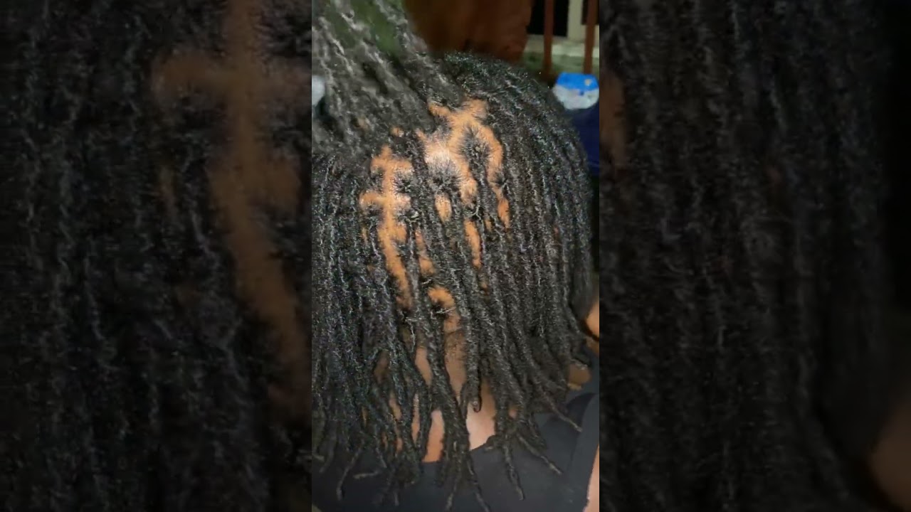 Interlocking maintenance since install✅ #interlockinglocs #locs #traditionalhairstyles #microlocs