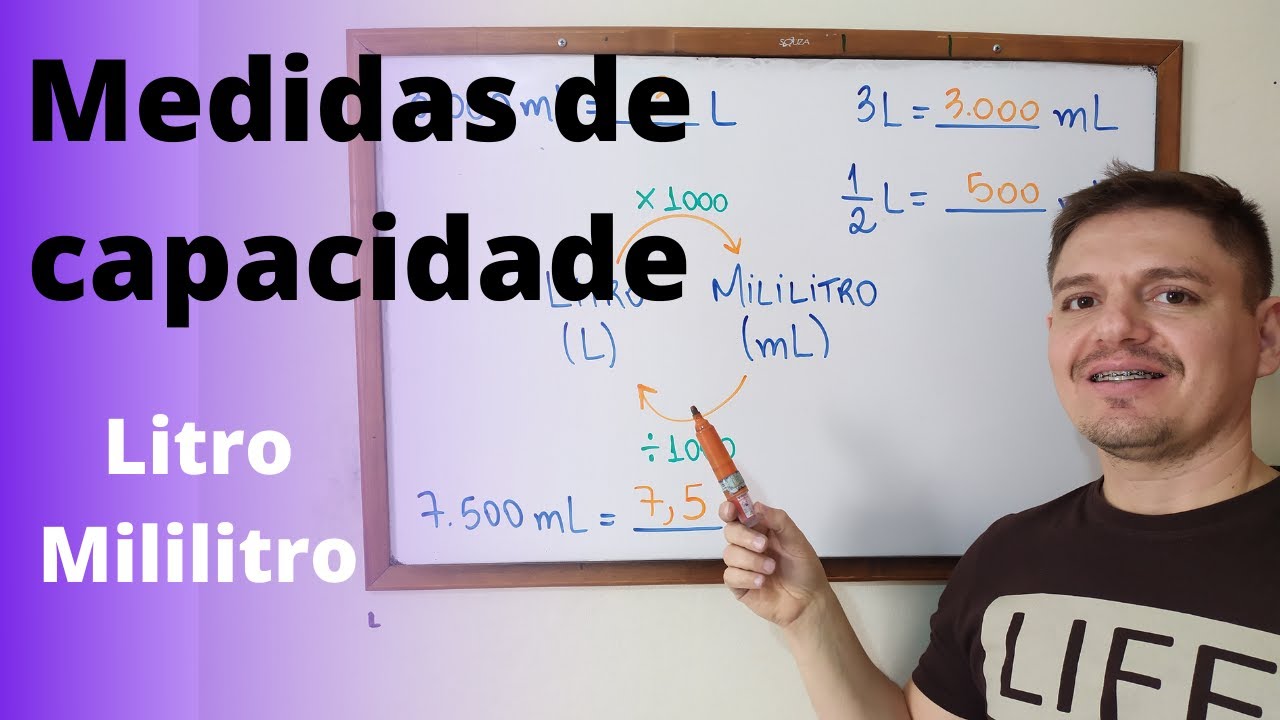 Aula 46 - 5º ano - Medidas de capacidade - litro e mililitro - exercícios e exemplos