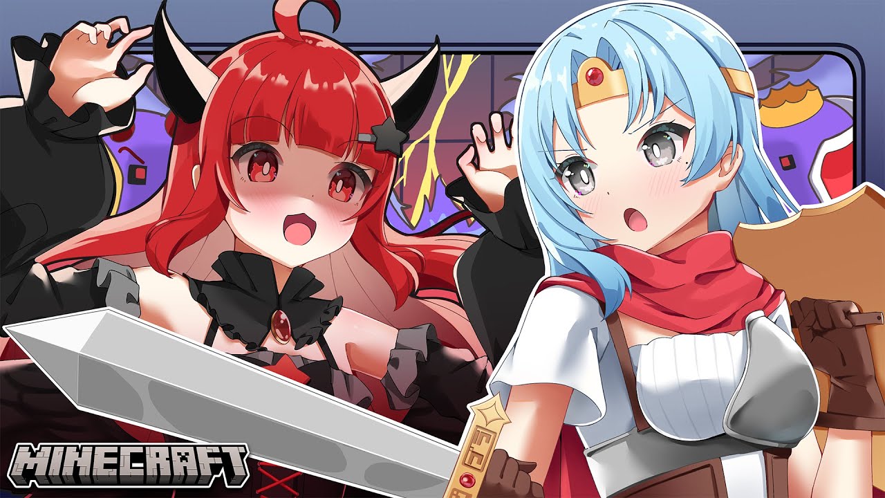 🪐【マイクラ】一気見！魔王になった少女と勇者になった少女🍇～総集編～【ゆっくり実況】