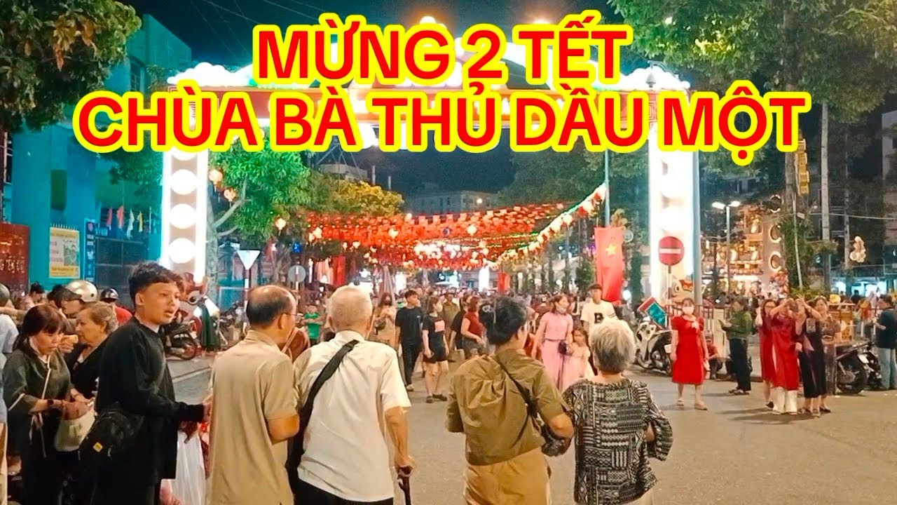 Thiên Hậu Cung Vạn Người Đi Viếng Bà Đêm Mùng 2 Tết | Chùa Bà Bình Dương Ngay Lúc Này | Lý Vlog NMT 