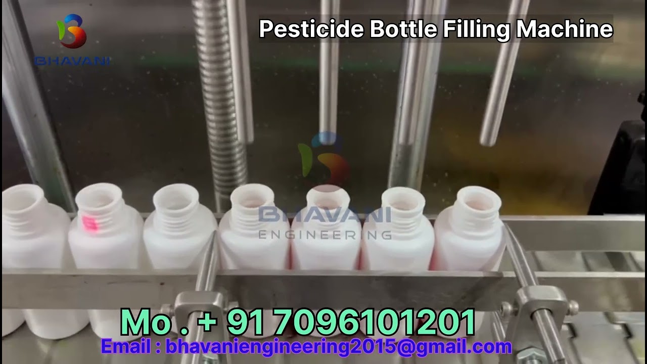 Pesticide Bottle  Filling + Capping Line
