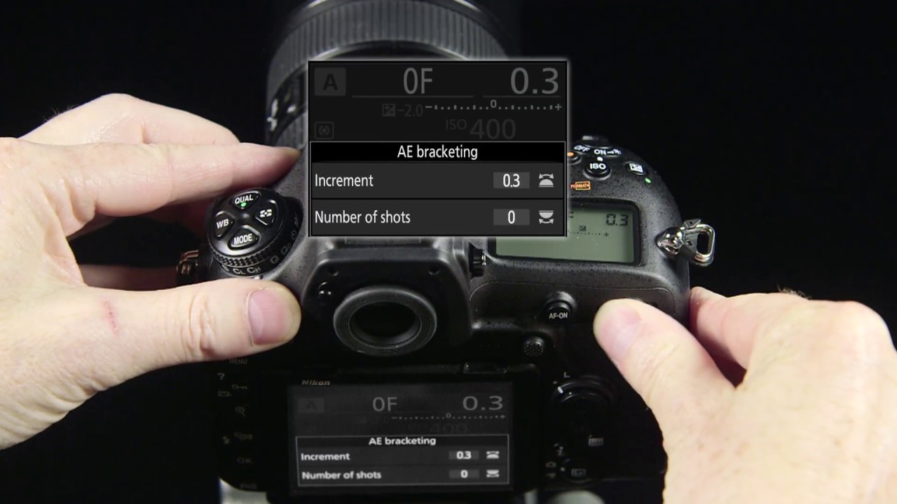 Учебное пособие по настройке брекетинга экспозиции для Nikon D850