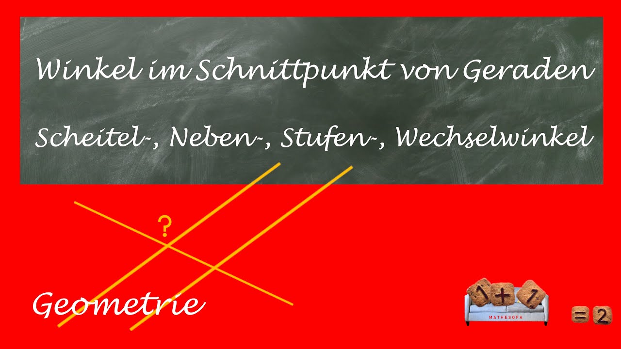 Winkel im Schnittpunkt von Geraden - geschnittene Parallelen