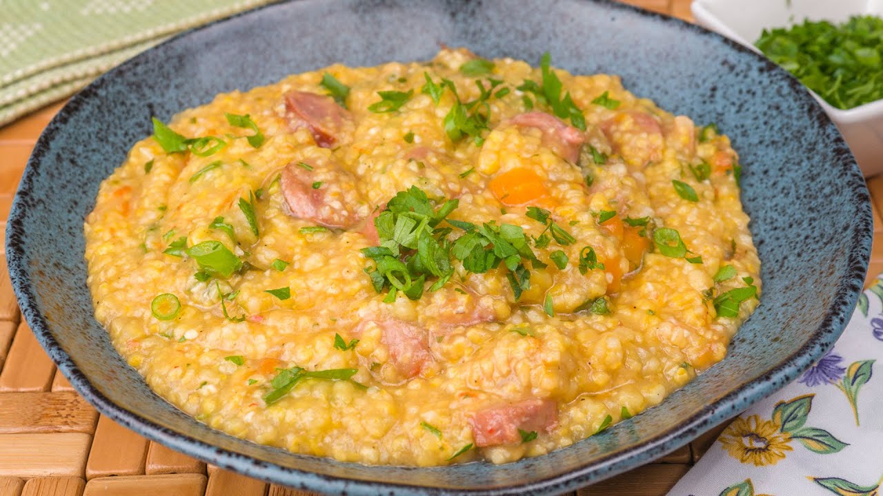 CANJIQUINHA NA PRESSÃO COM LINGUIÇA E BACON SÓ 15 MINUTOS | Cook'n Enjoy 992