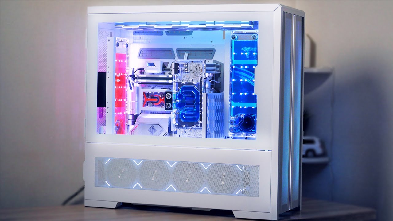 Lian Li V3000 PLUS GGF Edition | White Water-Cooled Full Rear-Loop Gaming PC